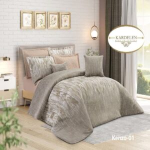 سرویس روتختی مخمل کاردلن kardelen مدل کنزو kenzo دونفره 8 تکه