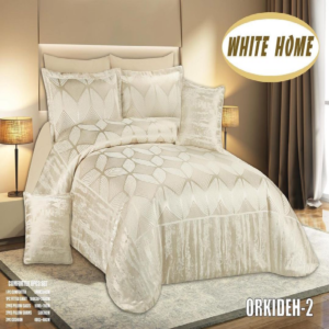 سرویس روتختی مخمل ویت هوم white home مدل ارکیده orkideh دونفره 8 تکه