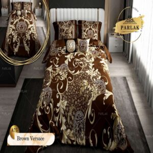 سرویس روتختی پارلاک دونفره دو رو مدل brown versace کد A-75