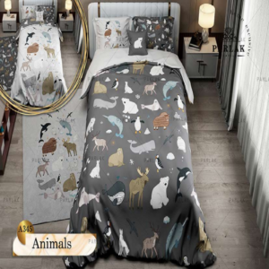 سرویس روتختی پارلاک یکنفره دو رو مدل animals کد A-345