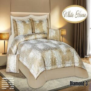 سرویس روتختی مخمل ویت هوم white home مدل دیاموند Diamond دونفره 8 تکه