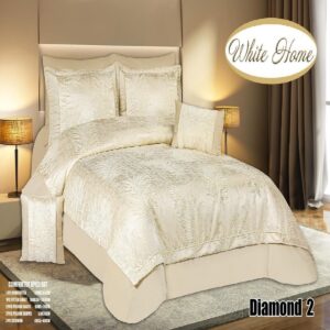 سرویس روتختی مخمل ویت هوم white home مدل دیاموند Diamond دونفره 8 تکه