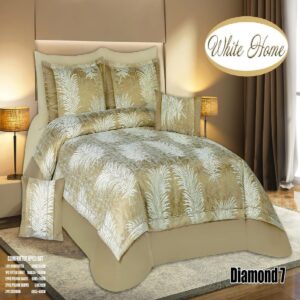 سرویس روتختی مخمل ویت هوم white home مدل دیاموند Diamond دونفره 8 تکه