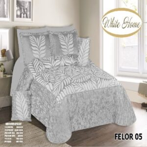 سرویس روتختی مخمل ویت هوم white home مدل فلور felor دونفره 8 تکه