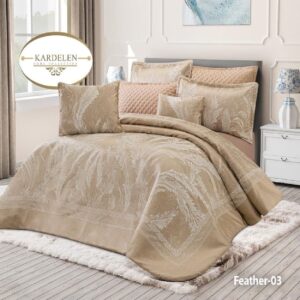 سرویس روتختی مخمل کاردلن kardelen مدل فدر feather دونفره 8 تکه