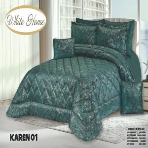 سرویس روتختی مخمل ویت هوم white home مدل کارن karen دونفره 8 تکه