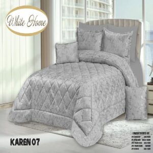 سرویس روتختی مخمل ویت هوم white home مدل کارن karen دونفره 8 تکه