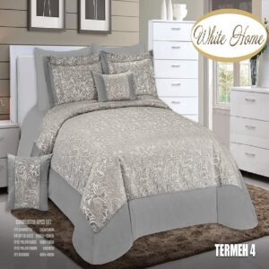 سرویس روتختی مخمل ویت هوم white home مدل ترمه termeh دونفره 8 تکه