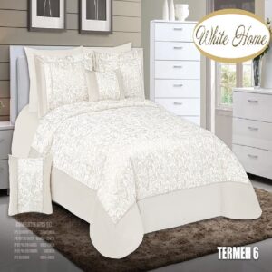 سرویس روتختی مخمل ویت هوم white home مدل ترمه termeh دونفره 8 تکه
