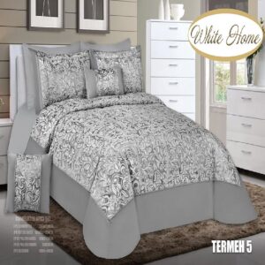 سرویس روتختی مخمل ویت هوم white home مدل ترمه termeh دونفره 8 تکه
