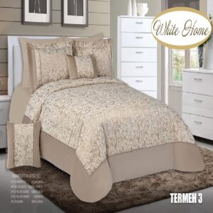سرویس روتختی مخمل ویت هوم white home مدل ترمه termeh دونفره 8 تکه